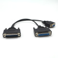 Rs232 Serial Db25 Female To DB25/Db9 Communication Cable